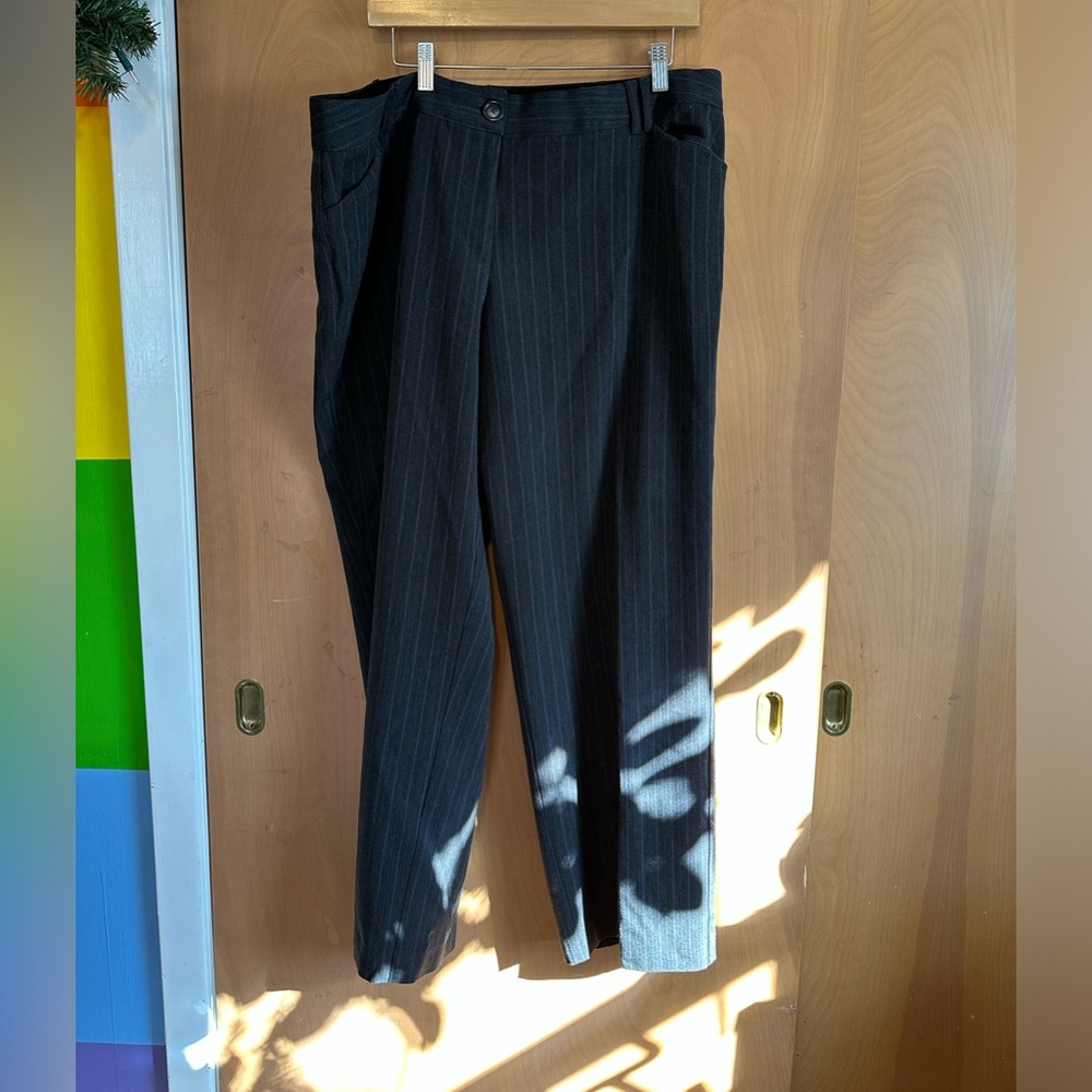 Pinstripe slacks